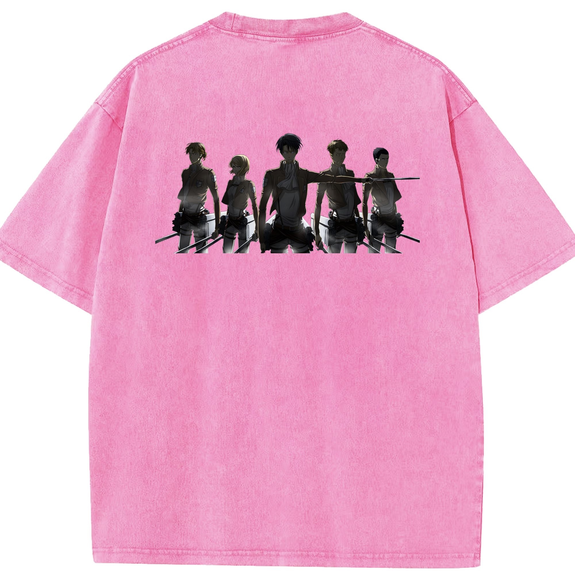 （画像用） 進撃の巨人 Attack on Titan 綿100% ヴィンテージ風 半袖Tシャツ（背面プリント）